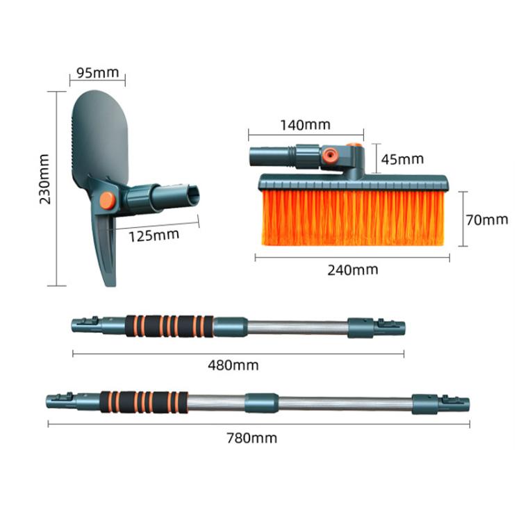 Multi-Functional Car Snow Scraper/Ice Shovel, Color: E8002 Dark Green