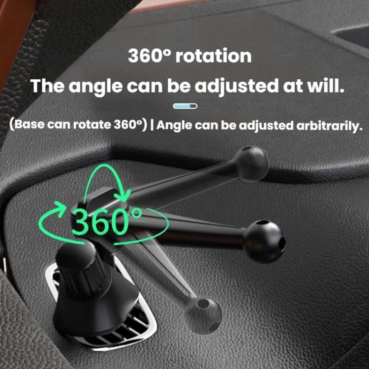 2pcs Snail-Shaped Mount Base Car Air Vent Phone Mount Accessories - Black