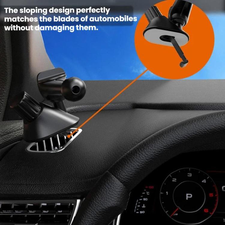 2pcs Snail-Shaped Mount Base Car Air Vent Phone Mount Accessories - Black
