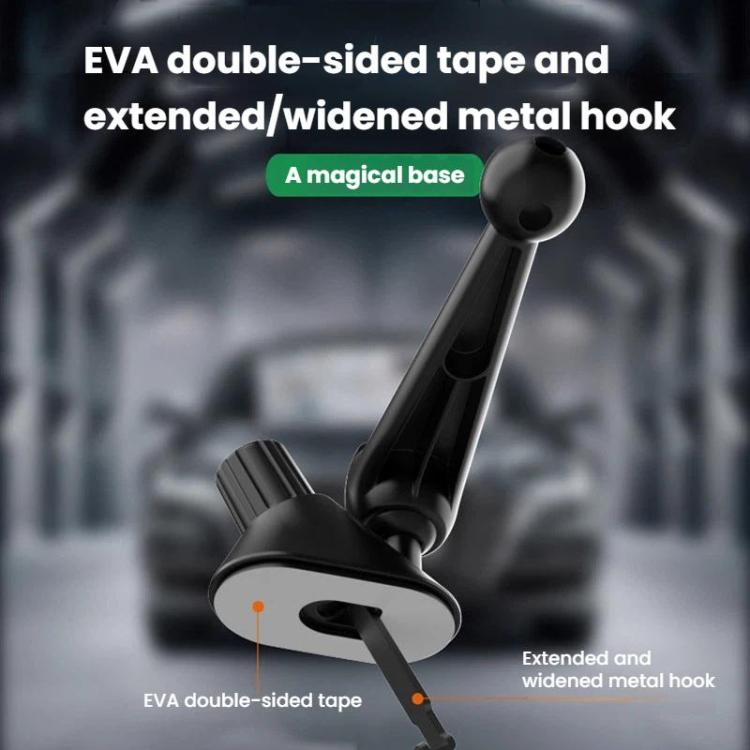 2pcs Snail-Shaped Mount Base Car Air Vent Phone Mount Accessories - Black