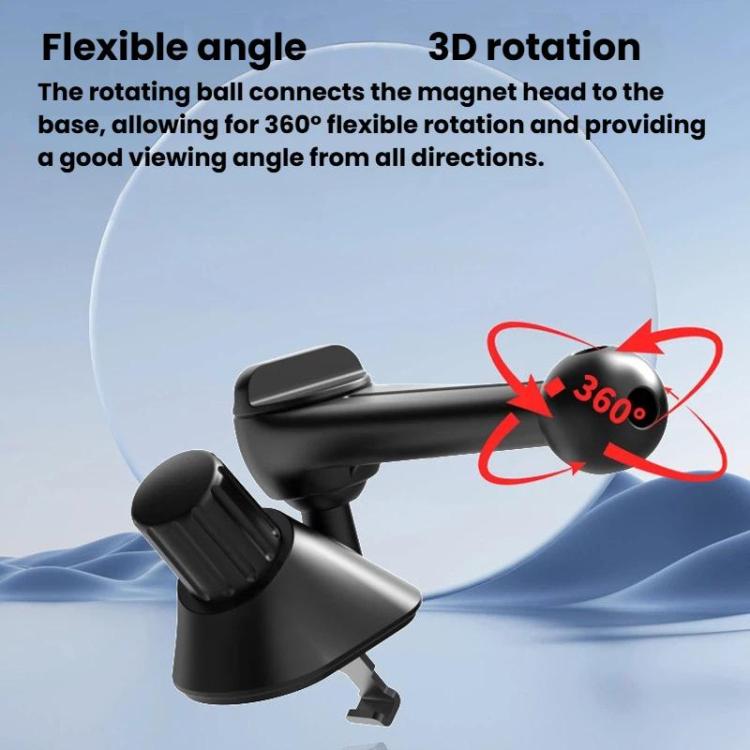 2pcs Snail-Shaped Mount Base Car Air Vent Phone Mount Accessories - Black