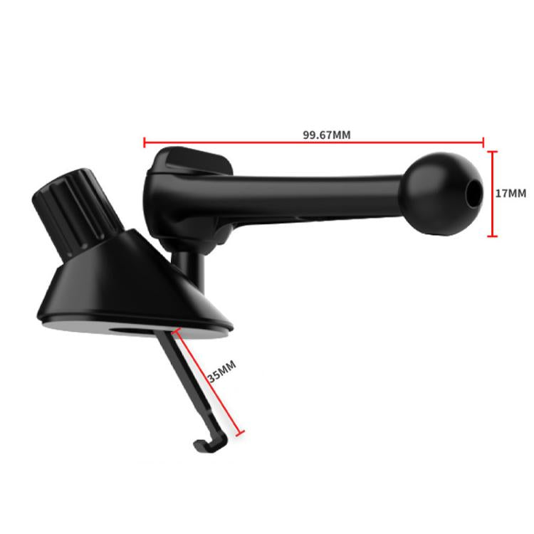 2pcs Snail-Shaped Mount Base Car Air Vent Phone Mount Accessories - Black