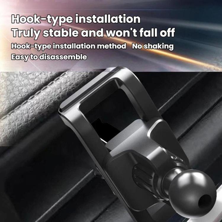 In-Line Clip Car Phone Mount Base Slidable Air Vent Phone Mount Accessories For Vehicles - 黑色