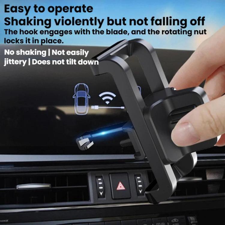 In-Line Clip Car Phone Mount Base Slidable Air Vent Phone Mount Accessories For Vehicles - 黑色