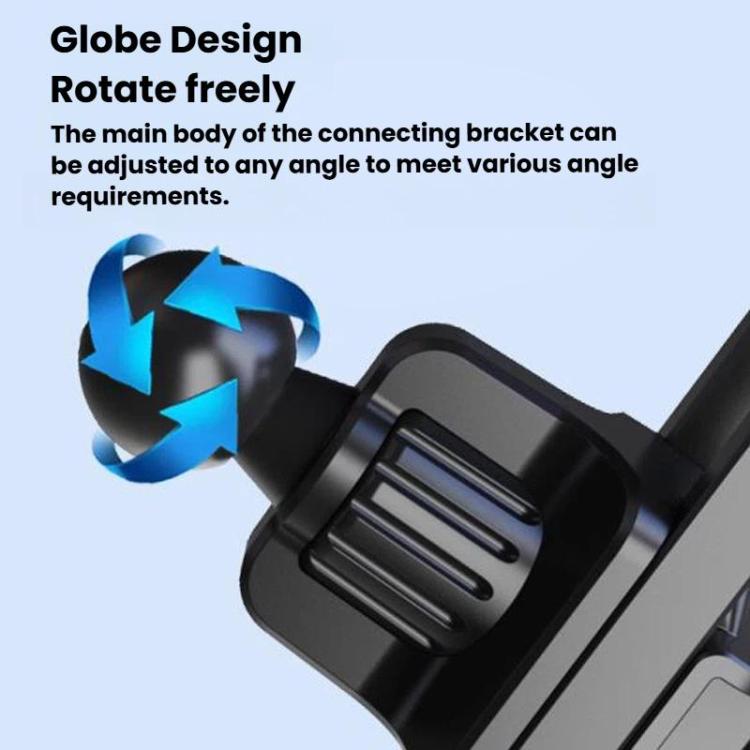 In-Line Clip Car Phone Mount Base Slidable Air Vent Phone Mount Accessories For Vehicles - 黑色