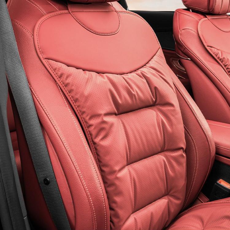 Car Seat Cushion Thickened Non-Slip Front Rear Seat Cushions, Spec: Perforated Back Cushion Red