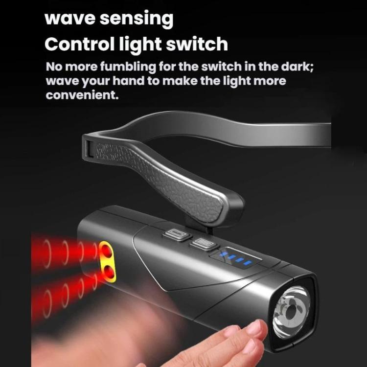 USB Rechargeable Outdoor Side-Hook Ear-Worn Dual-Light Source LED Headlamp, Specification: Sensored Left Ear
