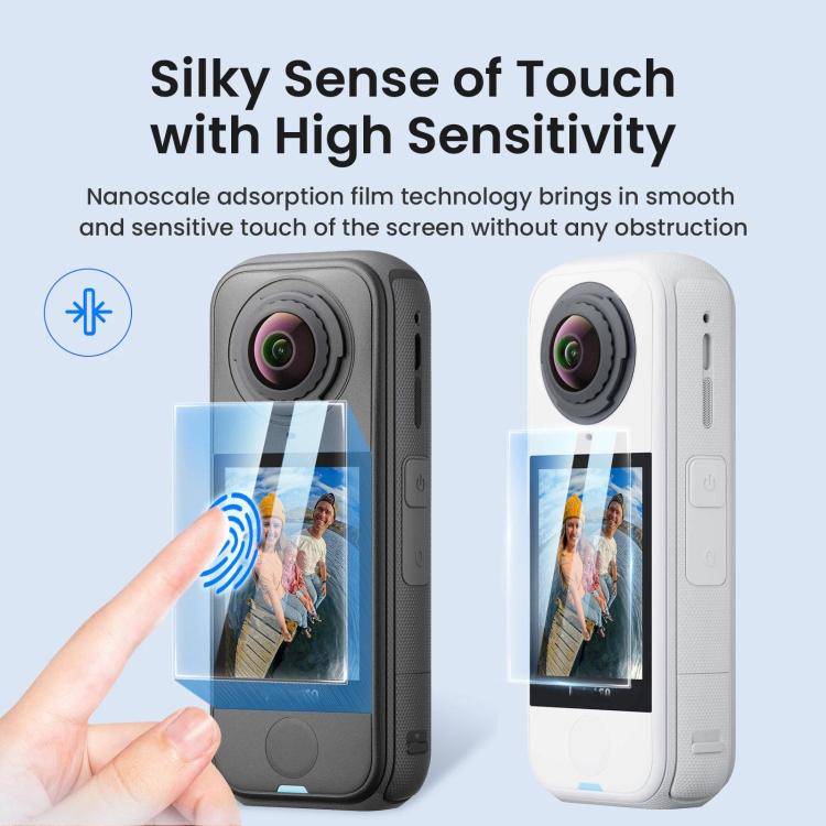 For Insta360 X4 Air aMagisn Tempered Glass Screen Protector HD Anti-Scratch 9H Hardness Lens Film 2 Sets
