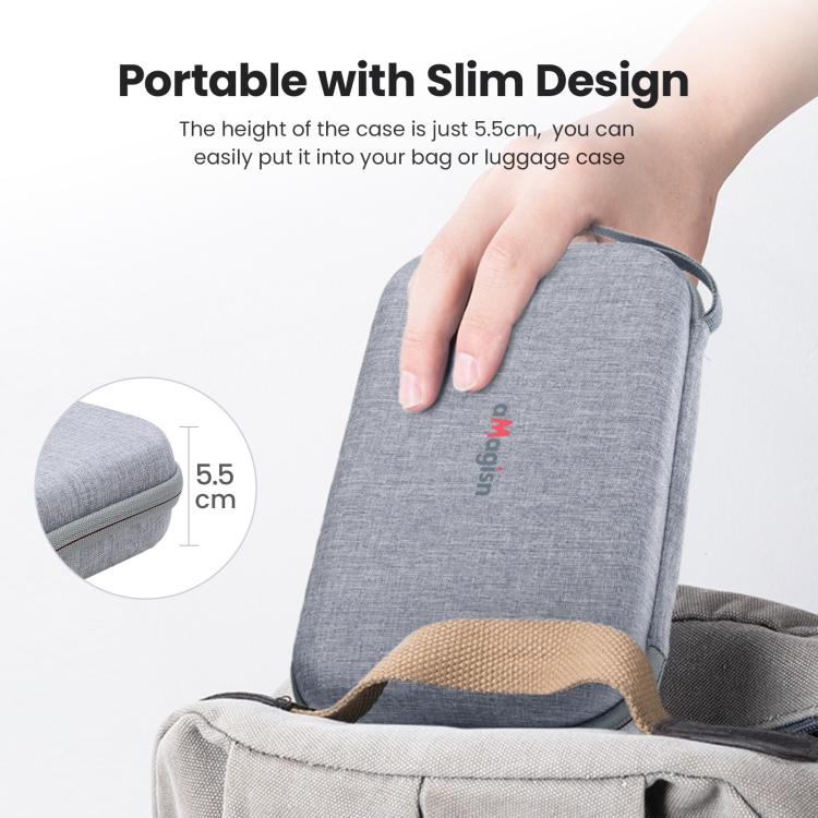 For DJI Osmo Nano aMagisn Medium Hard Shell Carrying Case with Removable Foam Insert - Gray