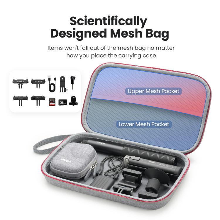 For DJI Osmo Nano aMagisn Medium Hard Shell Carrying Case with Removable Foam Insert - Gray