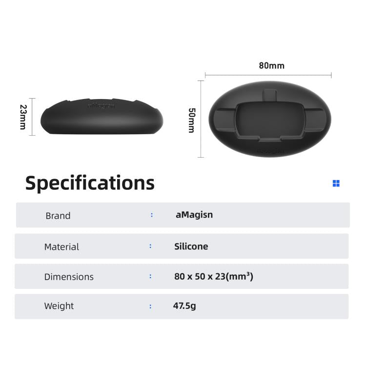 For Insta360 X4 Air/X3 aMagisn Silicone Mount Holder Base Car Dashboard & Desk Stand Without Double-sided Tape