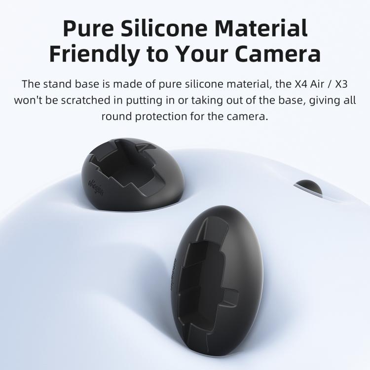For Insta360 X4 Air/X3 aMagisn Silicone Mount Holder Base Car Dashboard & Desk Stand Without Double-sided Tape