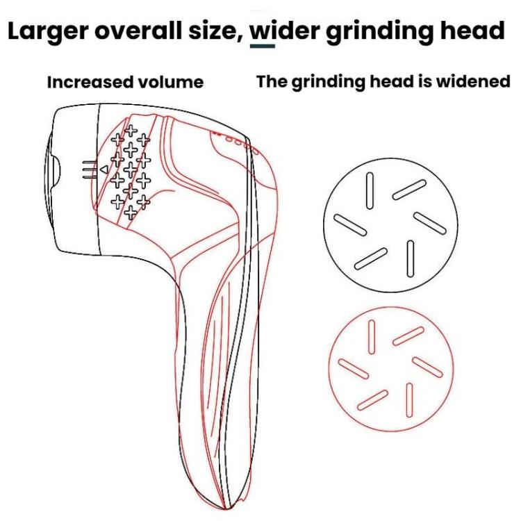 C6497 Digital Display Waterproof Electric Foot File Dead Skin Removal Foot File, Spec: White