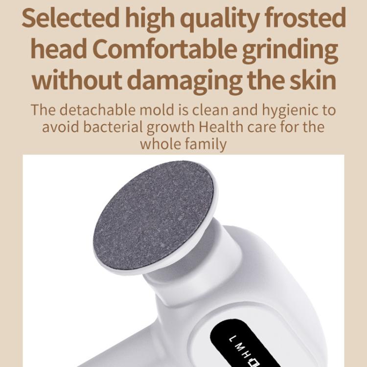 Pistol Grip Electric Callus Remover With LCD Screen Rechargeable 6 Speed Settings Portable Pedicure Tool