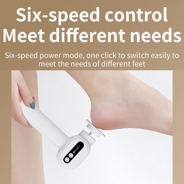 Pistol Grip Electric Callus Remover With LCD Screen Rechargeable 6 Speed Settings Portable Pedicure Tool
