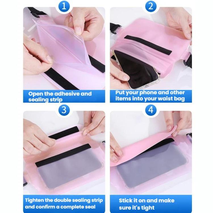 TPU Cell Phone Universal IPX8 Grade Waterproof Waist Bag Large Capacity Sports Waist Pack