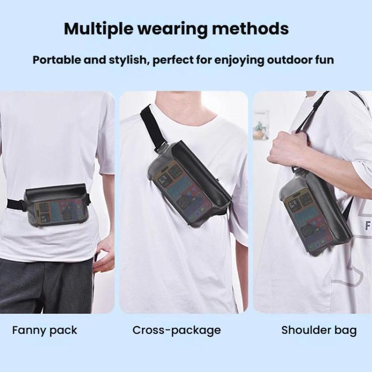 TPU Cell Phone Universal IPX8 Grade Waterproof Waist Bag Large Capacity Sports Waist Pack