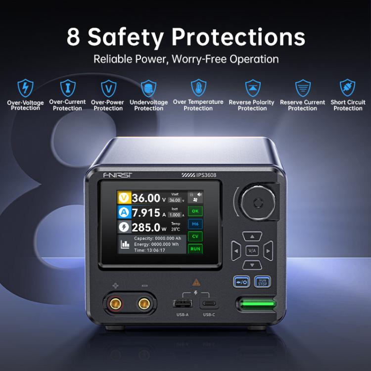FNIRSI IPS3608 CNC DC Adjustable Regulated Power Supply High-Power Upper Computer EU Plug