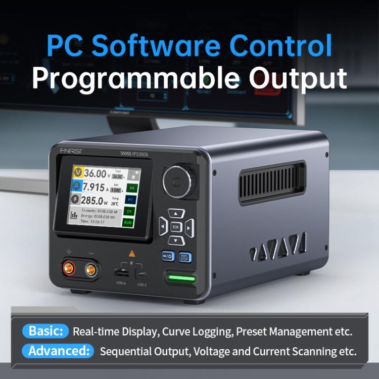 FNIRSI IPS3608 CNC DC Adjustable Regulated Power Supply High-Power Upper Computer EU Plug