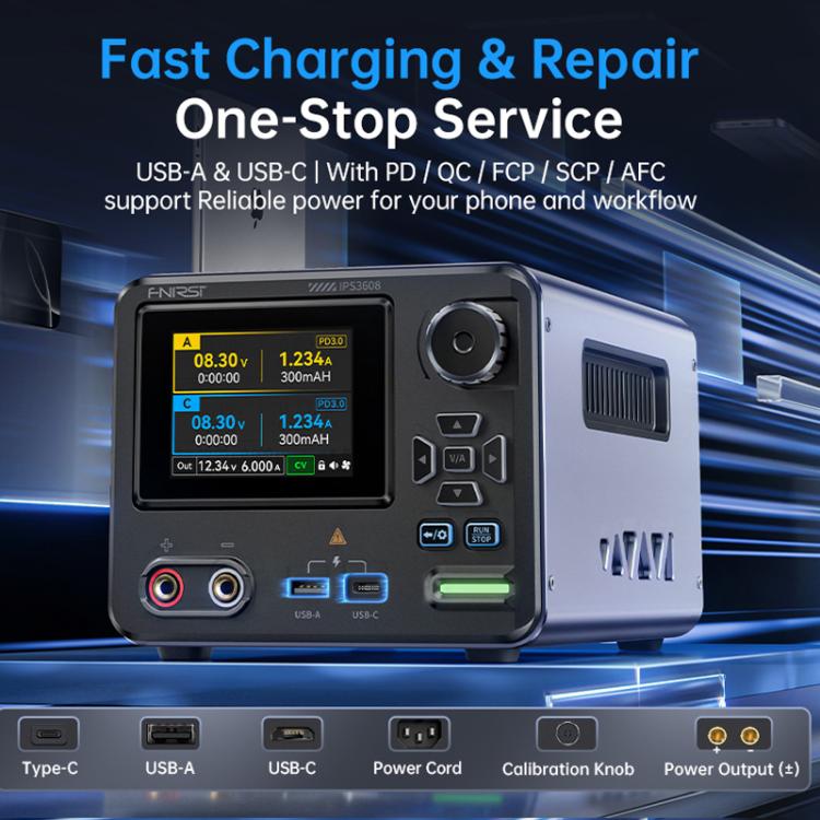 FNIRSI IPS3608 CNC DC Adjustable Regulated Power Supply High-Power Upper Computer US Plug