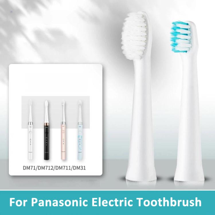 2pcs WEW0971  Replacement Toothbrush Heads For Panasonic Electric Toothbrush Models EW-DM71/EW-DM711/EW-DM712/EW-PDM7B/EW-DM31 & More