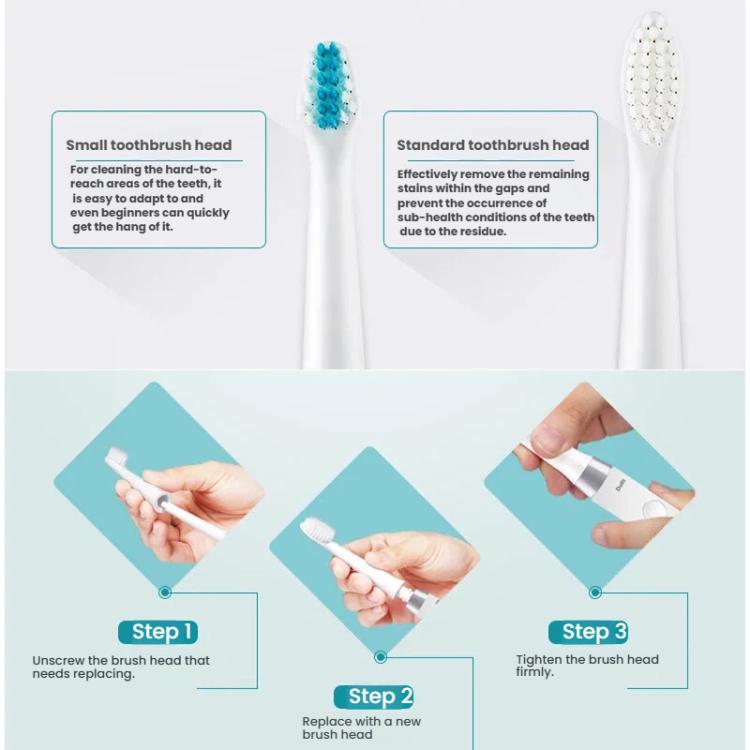 2pcs WEW0971  Replacement Toothbrush Heads For Panasonic Electric Toothbrush Models EW-DM71/EW-DM711/EW-DM712/EW-PDM7B/EW-DM31 & More