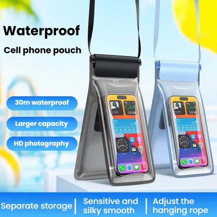 7.5+7.2 inch Dual Compartment IPX8 Cell Phone Waterproof Bag Transparent Sealed Portable Double Layer Phone Case