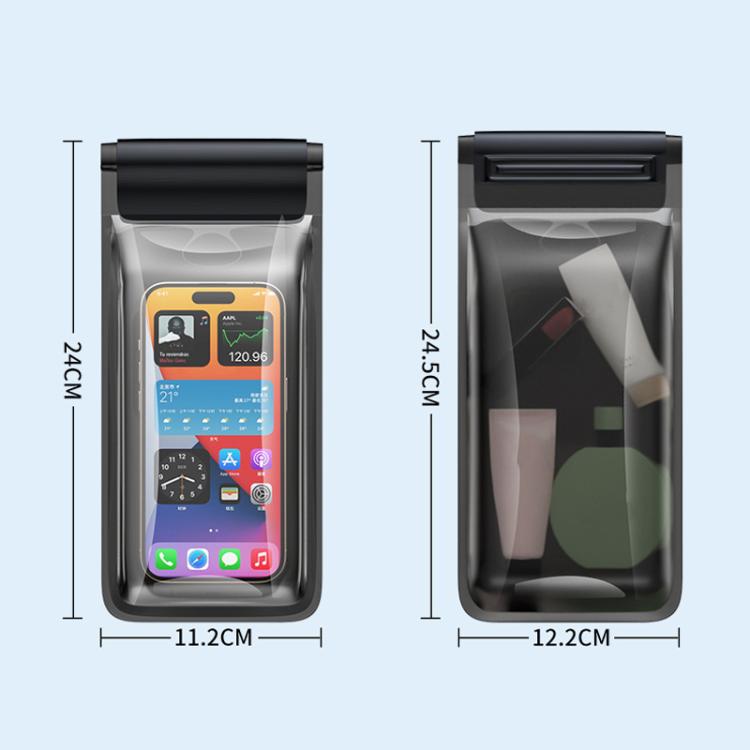 7.5+7.2 inch Dual Compartment IPX8 Cell Phone Waterproof Bag Transparent Sealed Portable Double Layer Phone Case
