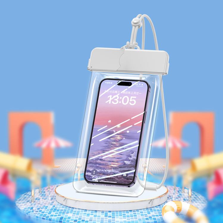 7.2 inch Cell Phone IPX8 Grade Waterproof Bag Touch Screen Swimming Dive Cover, Color: White