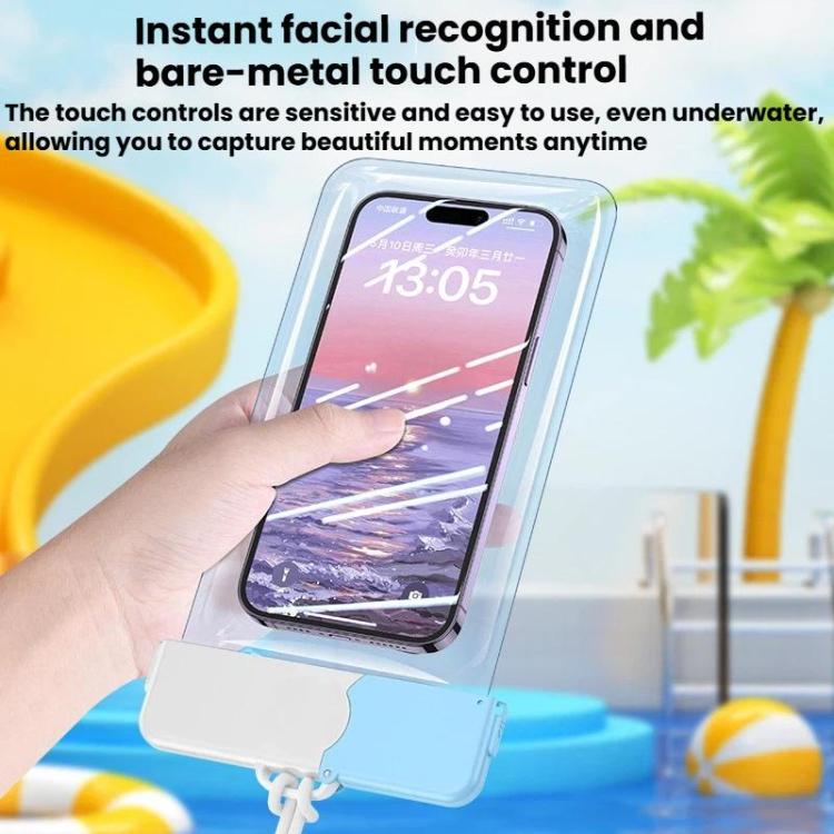 7.2 inch Cell Phone IPX8 Grade Waterproof Bag Touch Screen Swimming Dive Cover, Color: Pink White