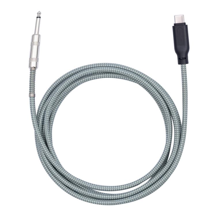 6.35mm Male To TYPE-C Male Electric Guitar Mobile Phone Computer Recording Audio Cable, Length: 1m