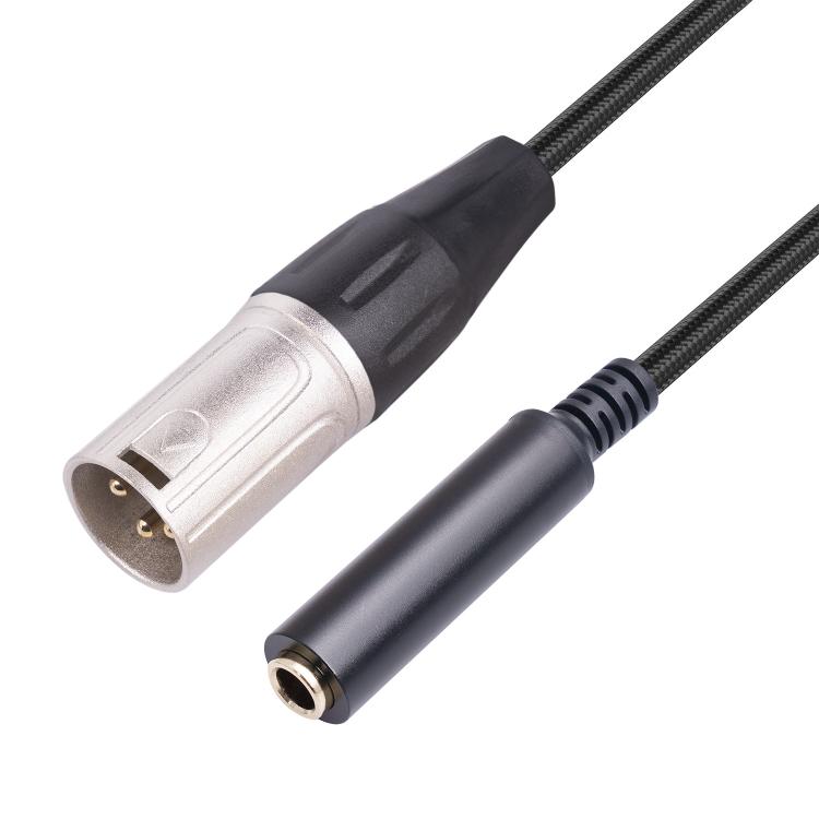 6.35mm Female to XLR Male to 1/4 inch TRS Audio Adapter Cable - 30cm
