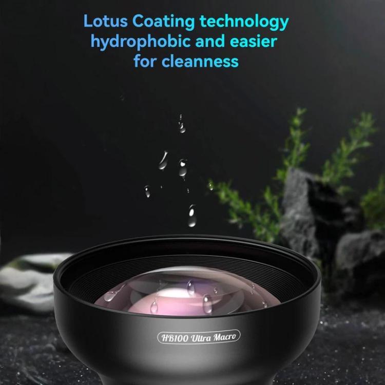 APEXEL HB100U Macro Lens Kit with 52MM CPL & Star Filter for Smartphones 3-in-1 Phone Camera Lens Set - Black