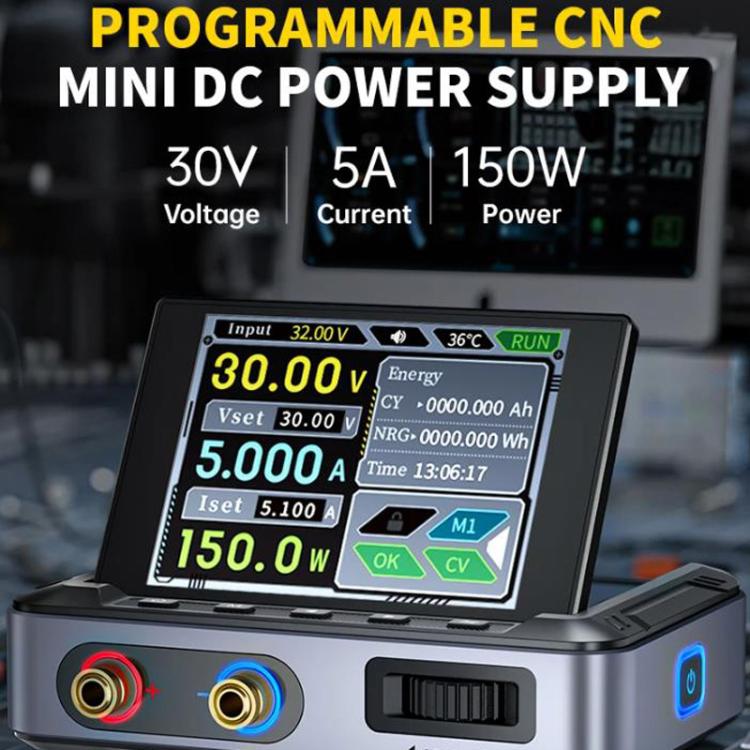 FNIRSI DPS-150 CNC DC Adjustable Regulated Power Supply High-Power Portable Power Supply Upper Computer High EU Plug