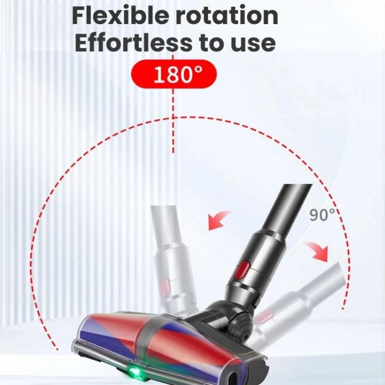 Dual Motor Soft Roller Cleaner Head For Dyson V7/V8/V10/V11/V15 Anti-Tangle Brush, Green Light Dust Reveal - E0008