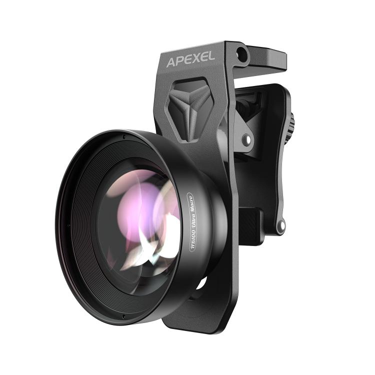 APEXEL HB100 Ultra Macro Lens for Smartphones 50-110mm Telephoto Zoom, F1.05 Large Aperture HD Lens - Black