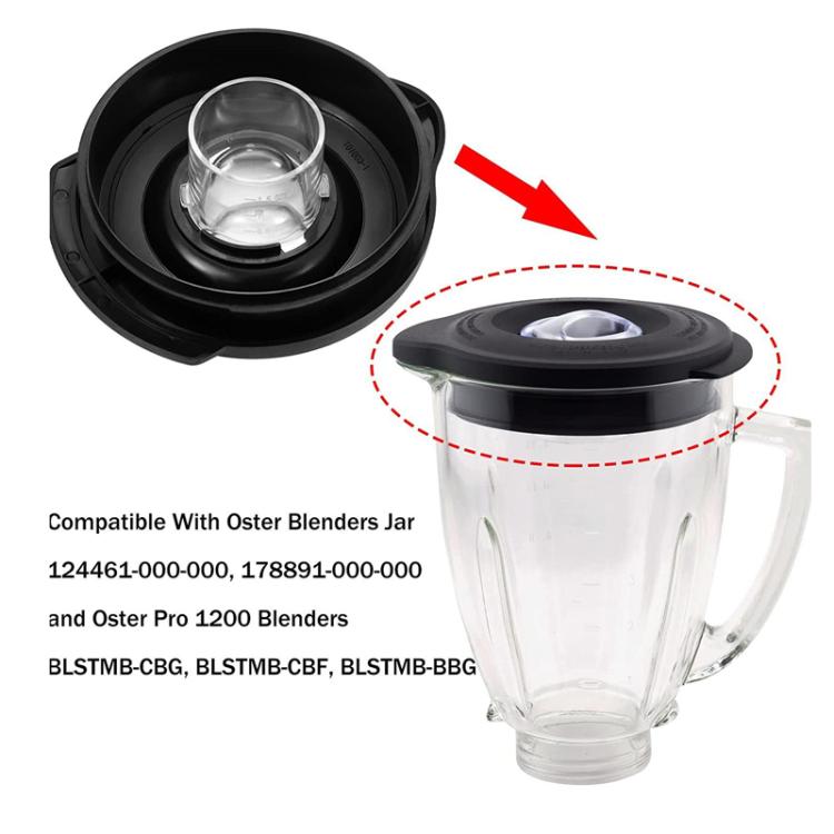Blender Lid Cover for Oster Pro 1200 Blender 6-Cup Glass Jar 124461-000-000/178891-000-000 Replacement Parts