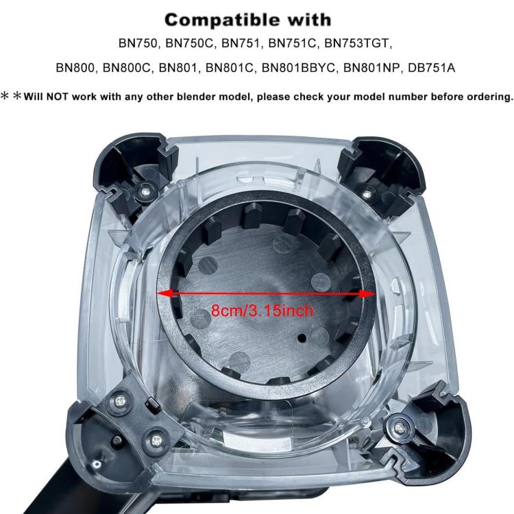 For Ninja BN750/BN750C Series 72oz Pitcher Blade Driver and Stud Kit - Black