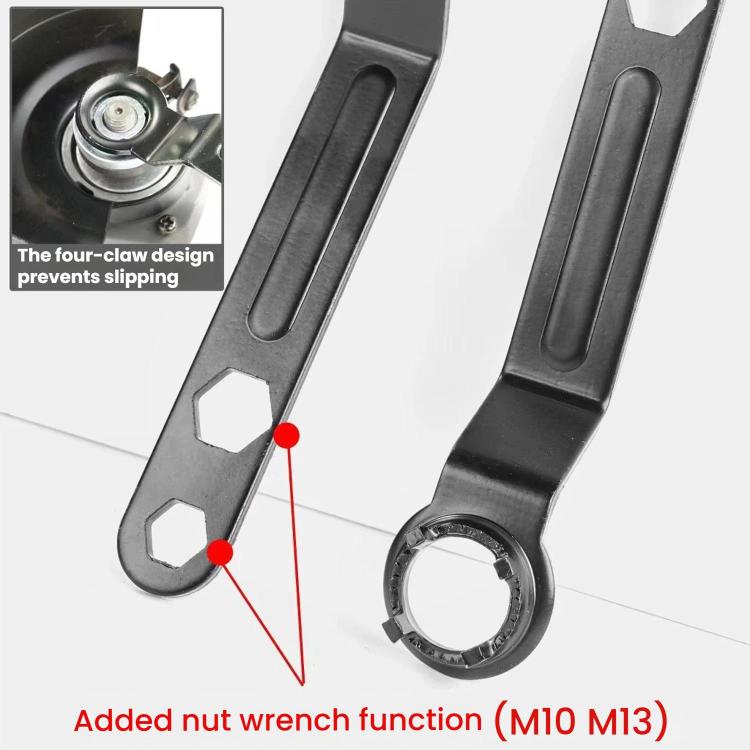 2pcs Thickened Four-Jaw Angle Grinder Wrench Grinding Wheel Disassembly Assembly Tools
