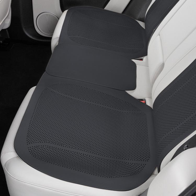 Ventilated Perforated Breathable Car Seat Cushion Universal Back Seat Cover For 5-Seater Cars, Spec: Rear Seat Cushion Black