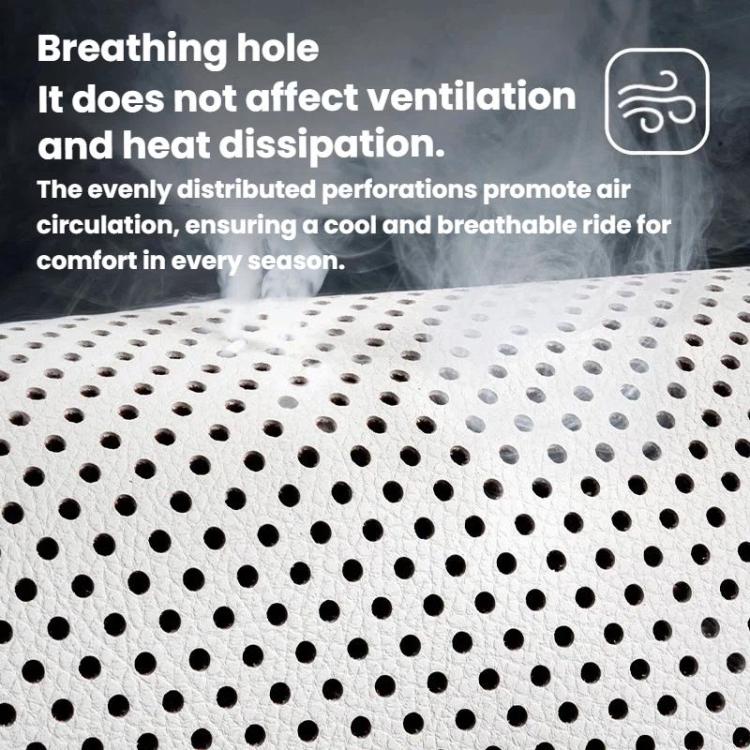 Ventilated Perforated Breathable Car Seat Cushion Universal Back Seat Cover For 5-Seater Cars, Spec: Rear Seat Cushion Black