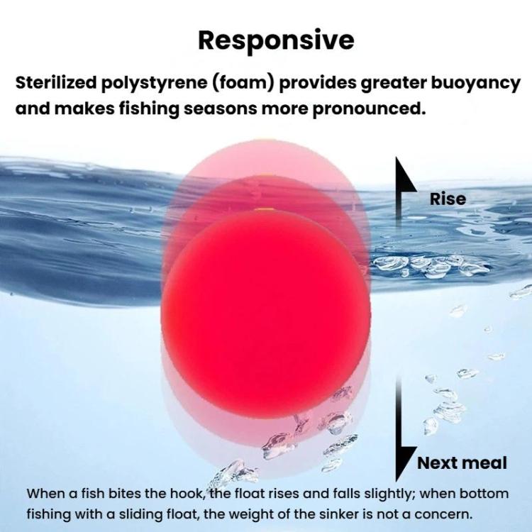50pcs Spherical Fishing Float Fishing Floating Ball, Size: 24mm