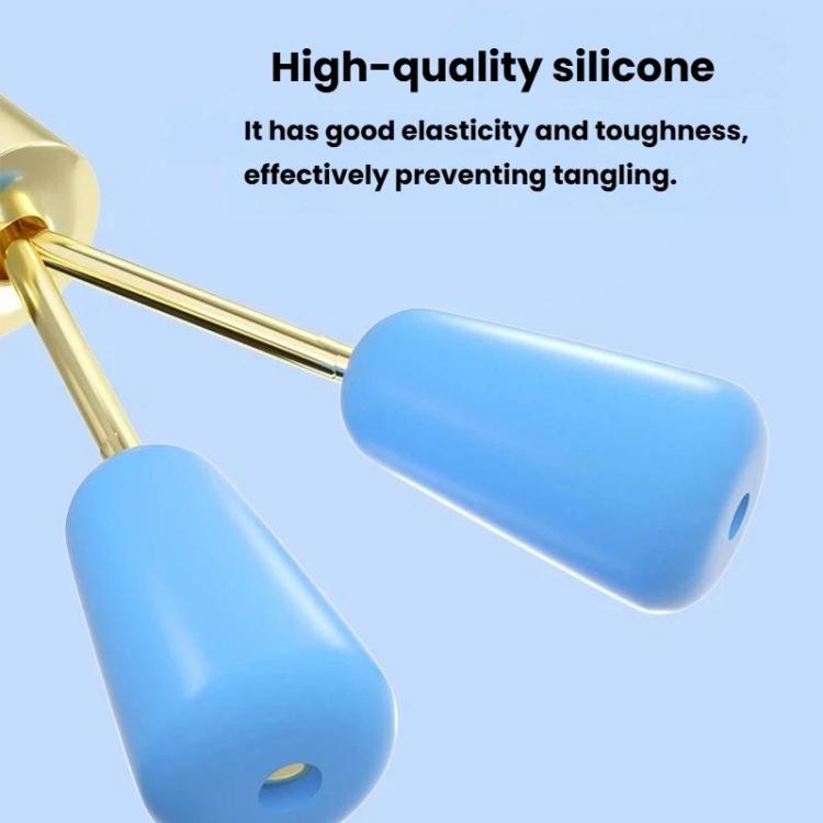 75pcs Anti-Tangle Figure 8 Swivel Connector Anti-Tangle Silicone Quick Leader Clip, Spec: Medium