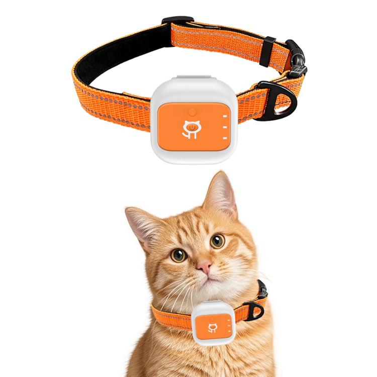 Real-Time GPS/WIFI Location SOS Distress Electronic Fence Alert Pet Collar - Orange
