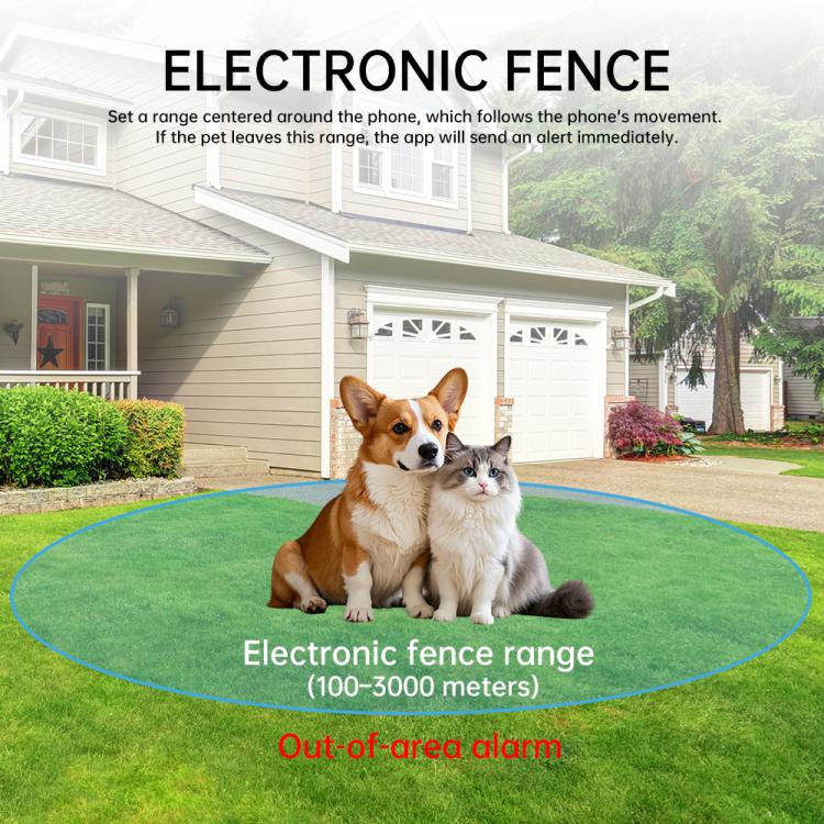 Real-Time GPS/WIFI Location SOS Distress Electronic Fence Alert Pet Collar - Orange