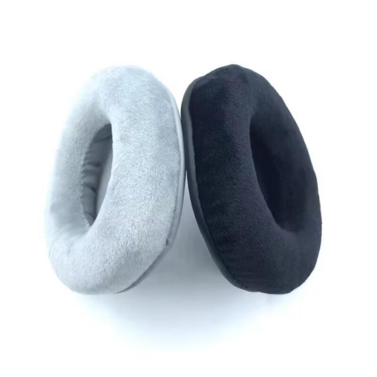 1pair Universal Velvet Sponge Foam Ear Pads For Over-Ear Headphones 85mm Gray