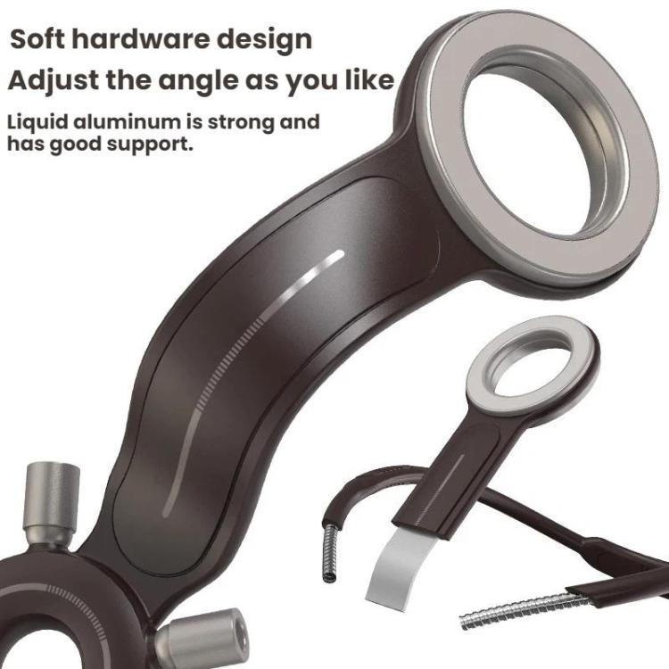 Outdoor Live Streaming Selfie Neckband Magnetic Phone Holder - Palm Black