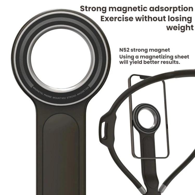 Outdoor Live Streaming Selfie Neckband Magnetic Phone Holder - Palm Black