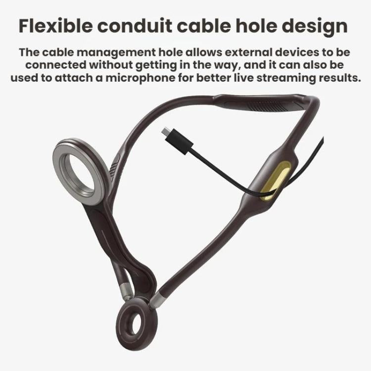 Outdoor Live Streaming Selfie Neckband Magnetic Phone Holder - Palm Black