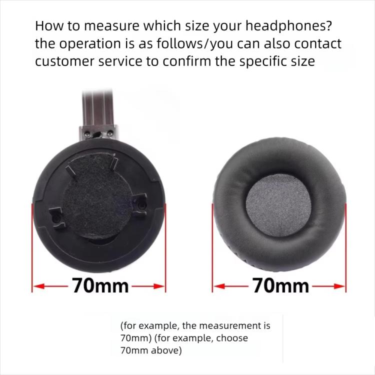 2pcs Universal  Round Soccer-Pattern Foam Ear Pads For Headphones 55mm Black